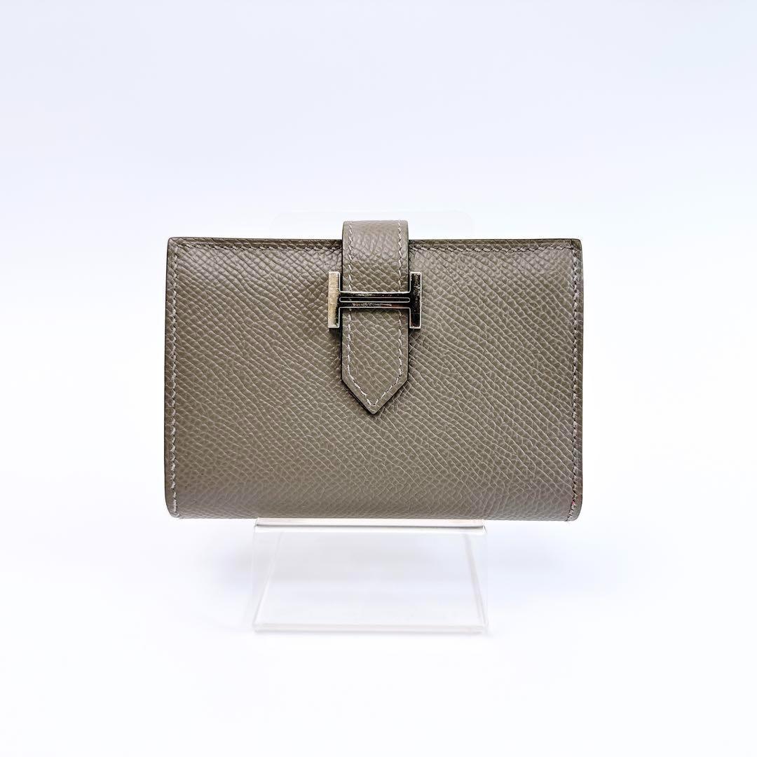 エルメス ベアン ヴォーエプソン カードケース 名刺入れ 定期入れ レディース