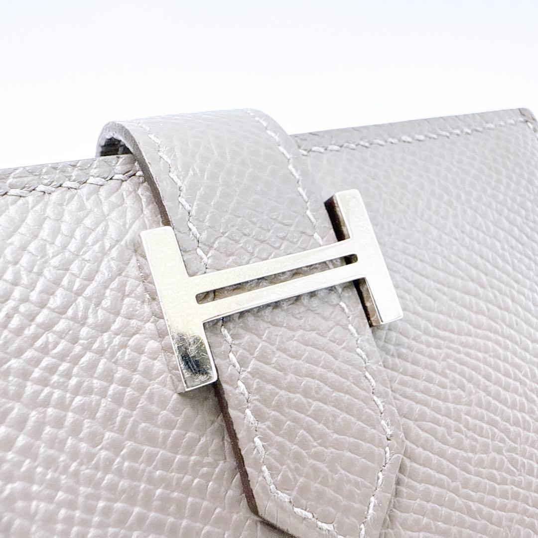 エルメス ベアン ヴォーエプソン カードケース 名刺入れ 定期入れ レディース