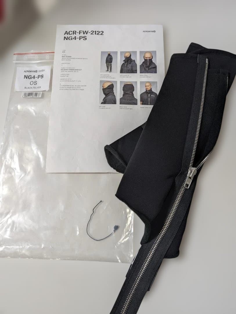 デッドストック Acronym NG4-PS ネックゲイター ブラック／シルバー