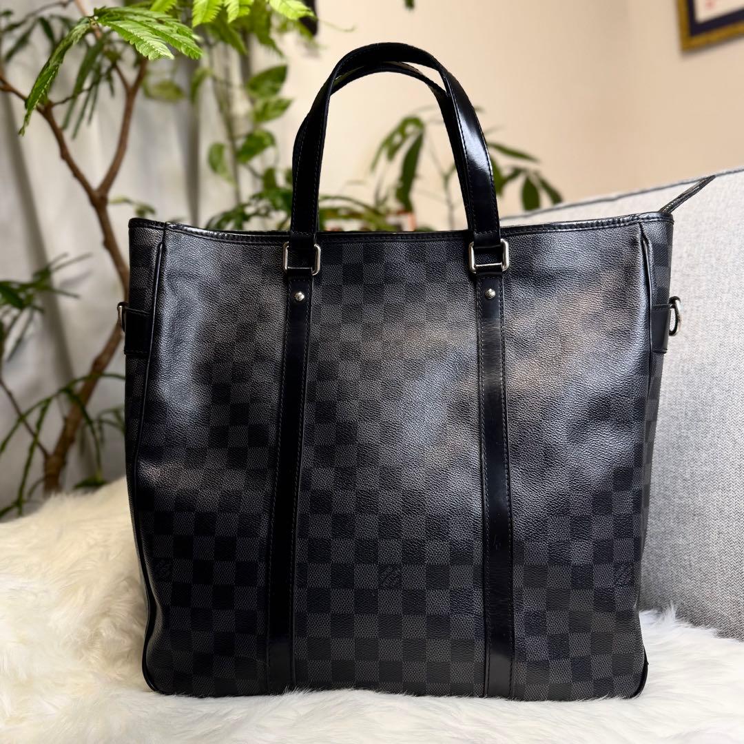ルイヴィトン ダミエ グラフィット タダオ ハンドバッグ 2WAYショルダー付