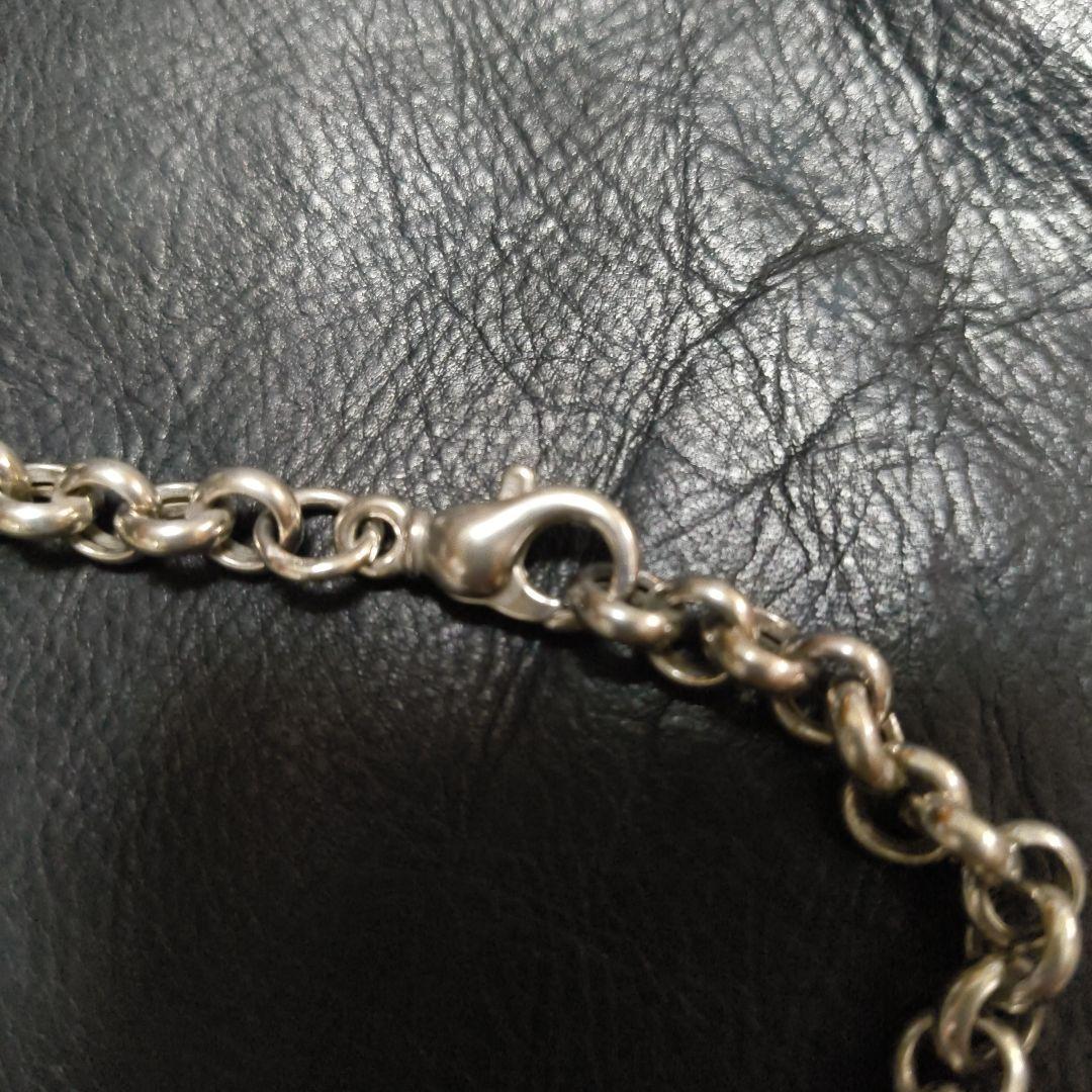 シルバー925 ネックレス 甲丸 ロールチェーン 太め 8mm 42cm