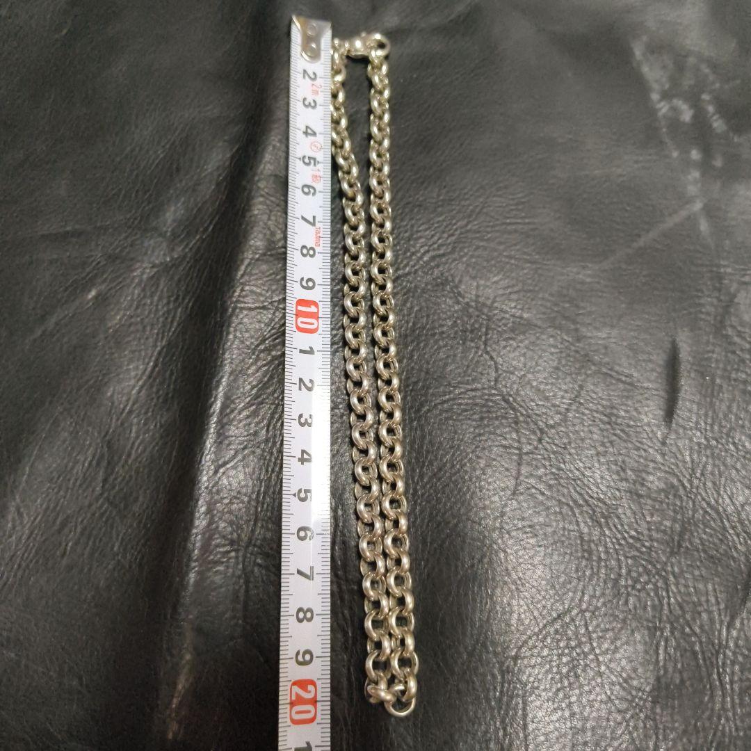 シルバー925 ネックレス 甲丸 ロールチェーン 太め 8mm 42cm