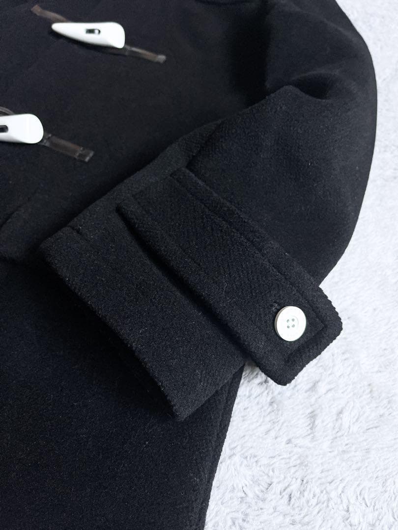 【HYKE】ハイク ヘリンボーン ホワイトトグル ダッフルコート ロング丈 1