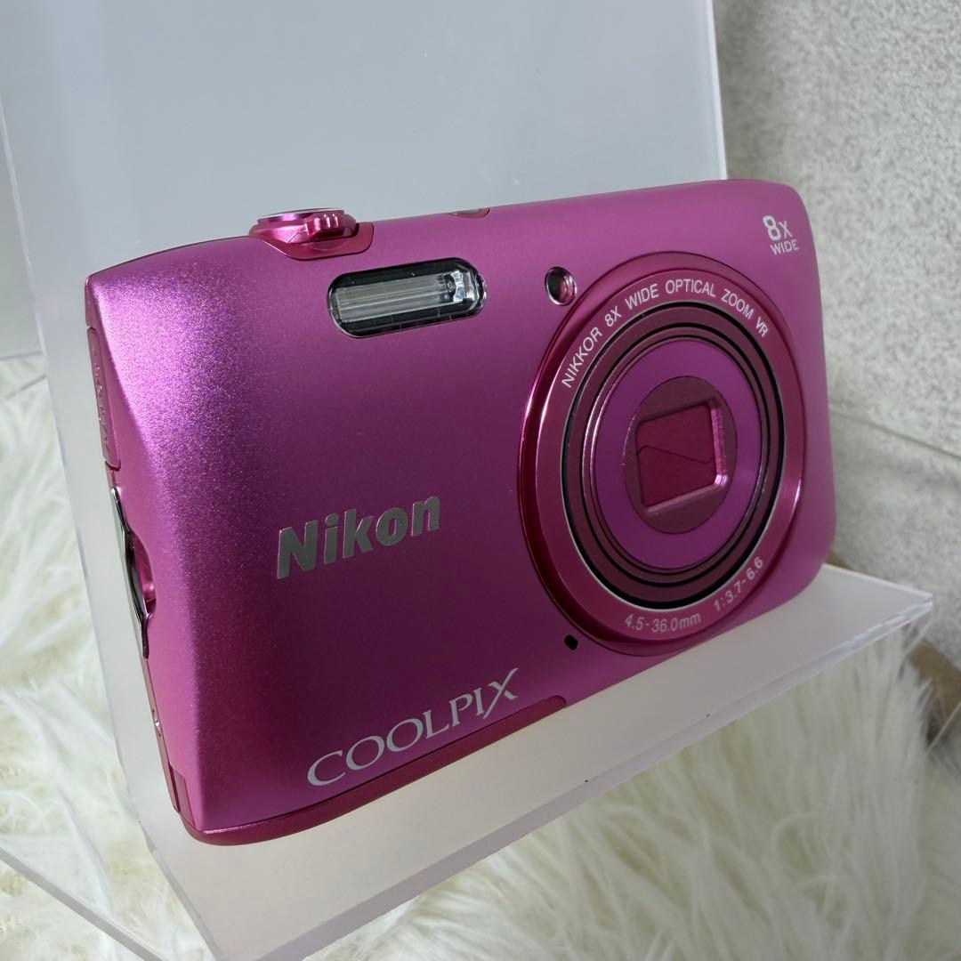 【極美品】Nikon ニコン COOLPIX S3600 ピンク 付属品多数