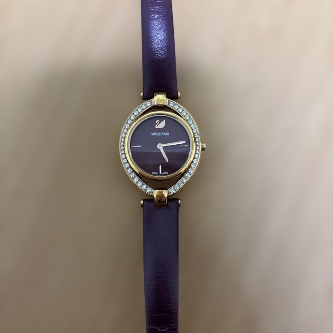 Swarovski レディース 腕時計 ゴールド ブラウン