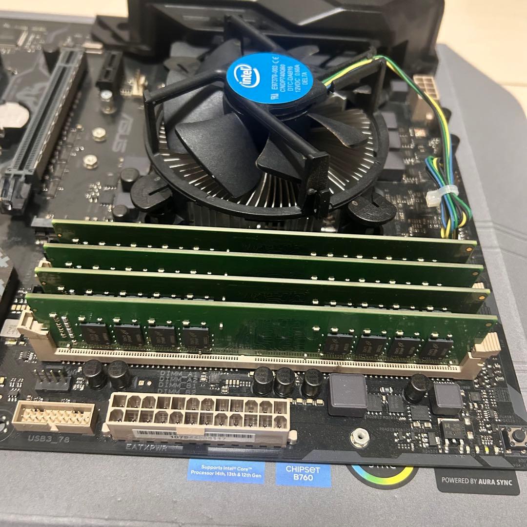 【動作品】i7-7700+Z270マザーボード+DDR4メモリ64GB セット