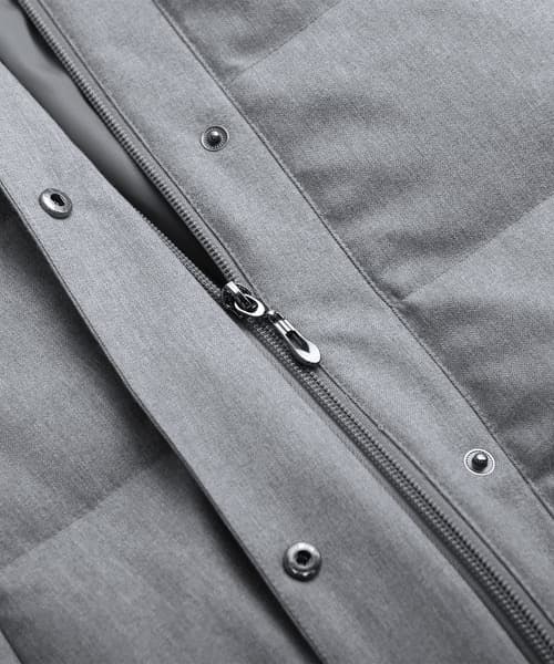 新品　三京商会　ロングダウンコート　フード付き　ライトグレー