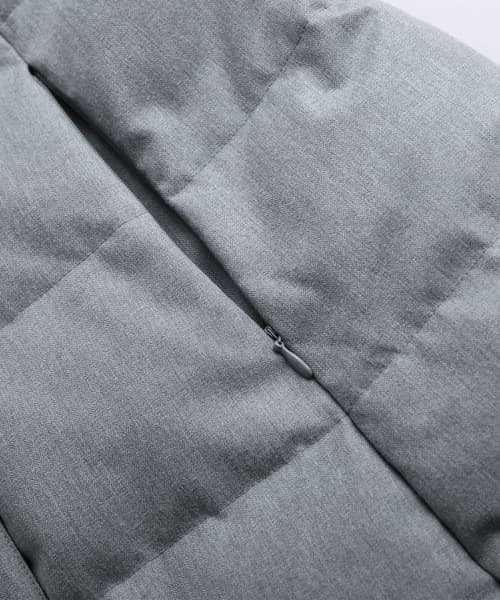 新品　三京商会　ロングダウンコート　フード付き　ライトグレー