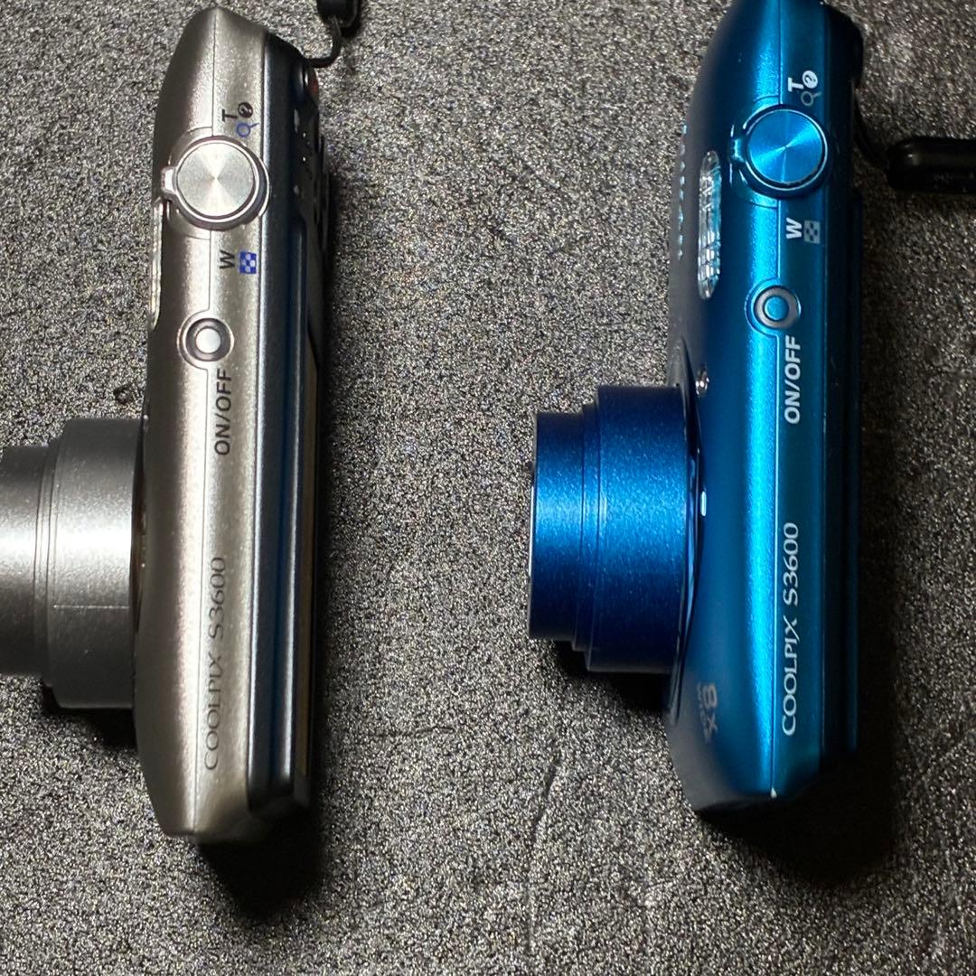 動作品 Nikon COOLPIX S3600 シルバー ブルー デジカメ