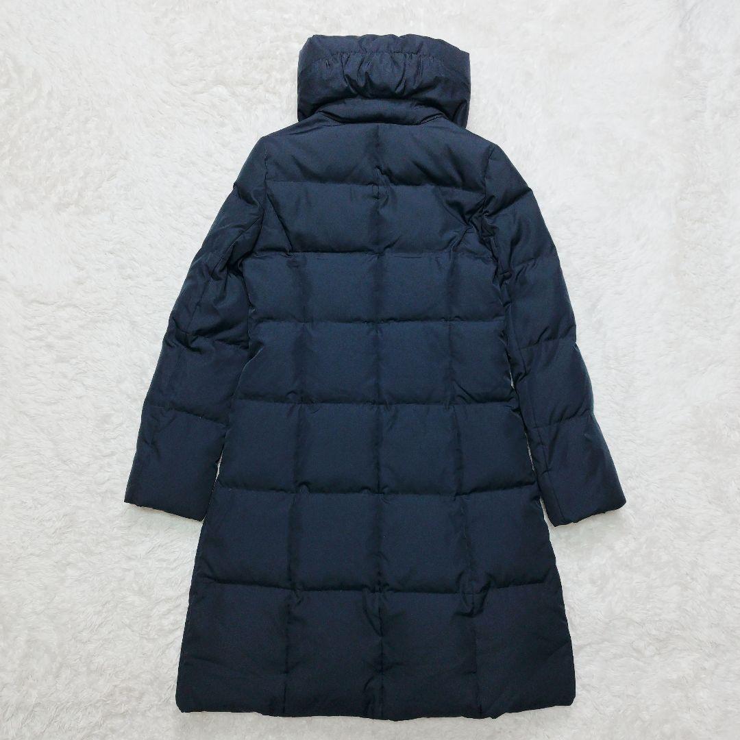 【美品✨️】エムプルミエ リモンタ ロング ダウンコート ショールカラー 濃紺