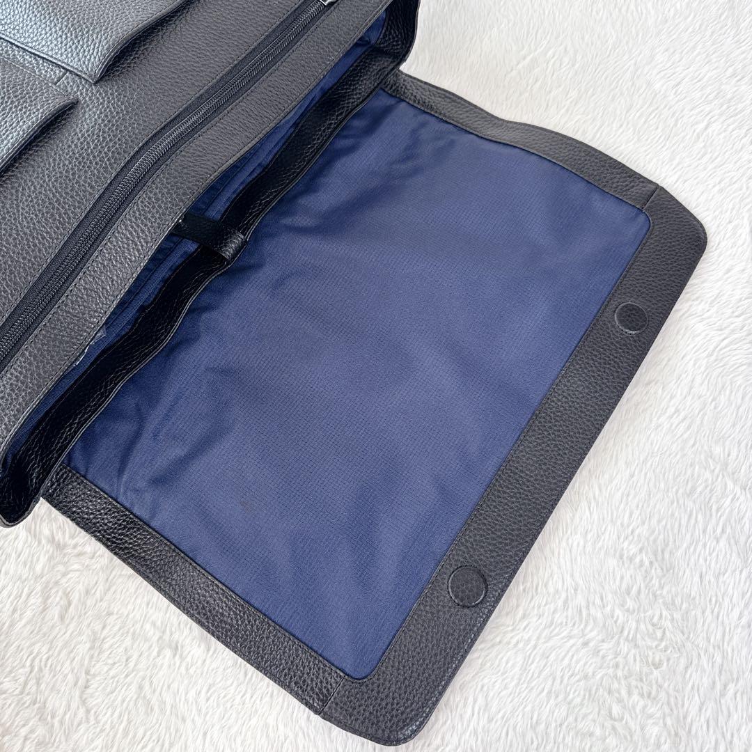 ☆美品 コールハーン メッセンジャーバッグ シボ革 2WAY ショルダーバッグ