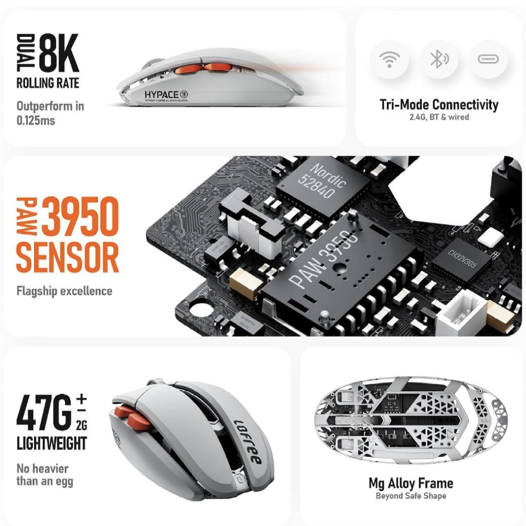 LOFREE Hypace 超軽量ワイヤレスゲーミングマウス ゴースト 透明