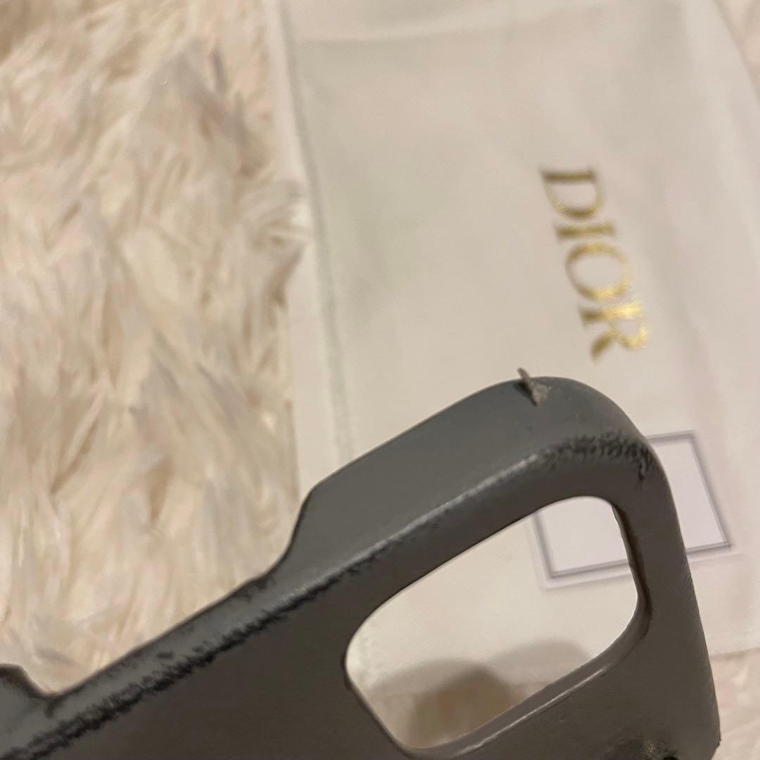 Christian Dior iPhone12 proケース ラムスキン グレー