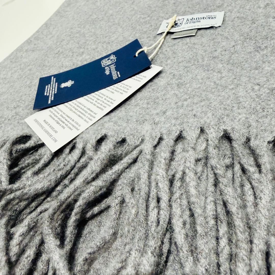 ラ*✳様 ジョンストンズ カシミア 大判ストール マフラーグレー　　色: グレー