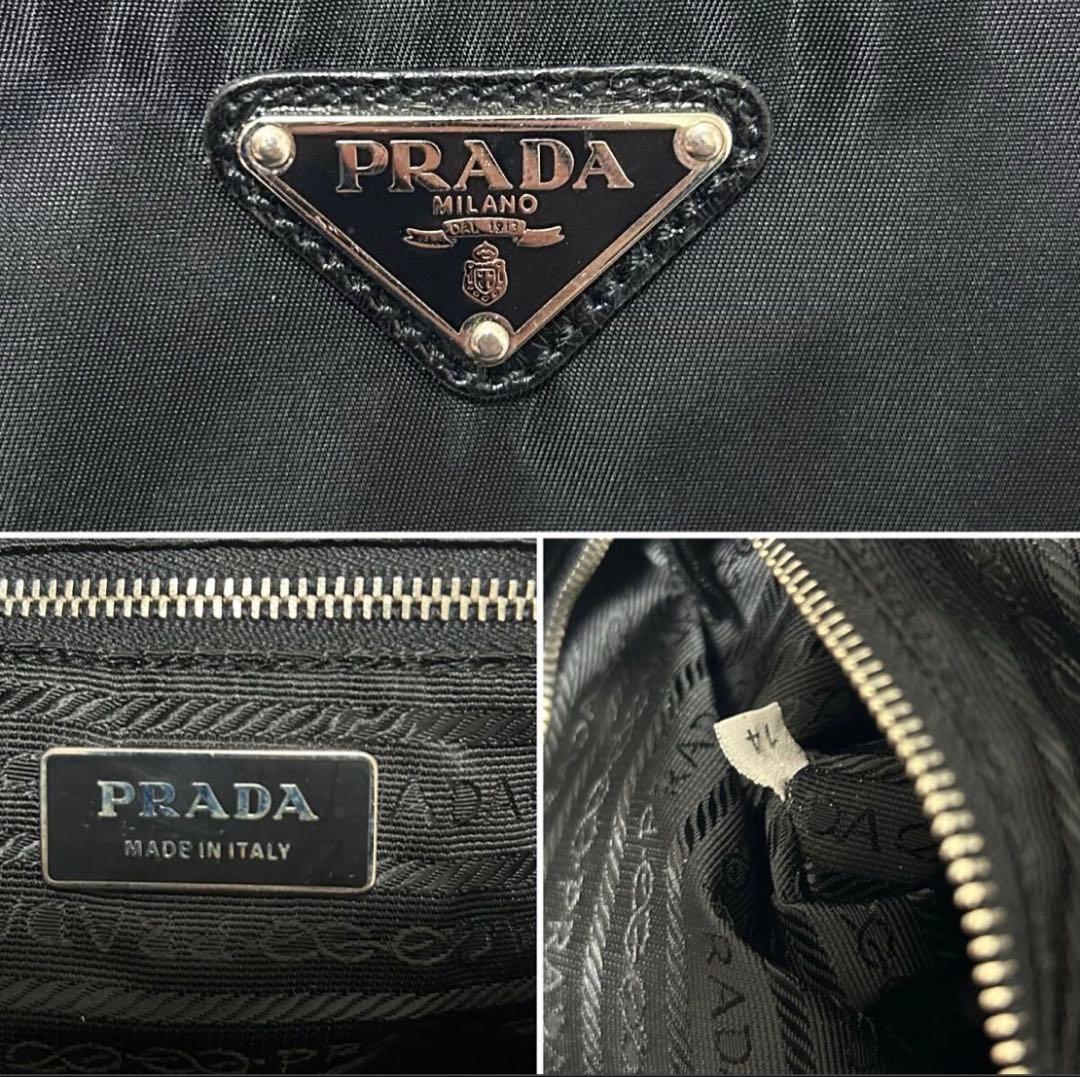 バッグ PRADA archive nylon leather shoulder bag