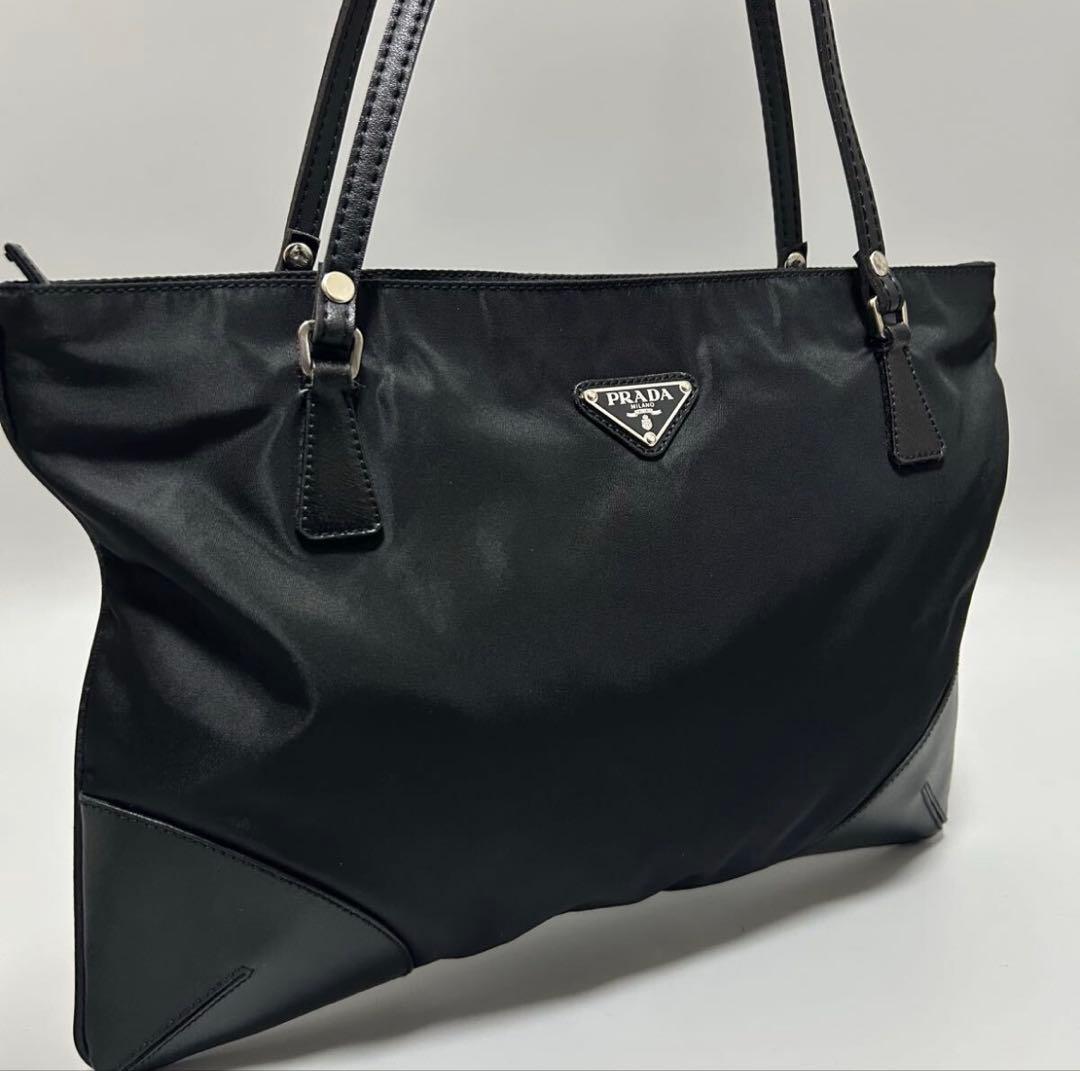 バッグ PRADA archive nylon leather shoulder bag