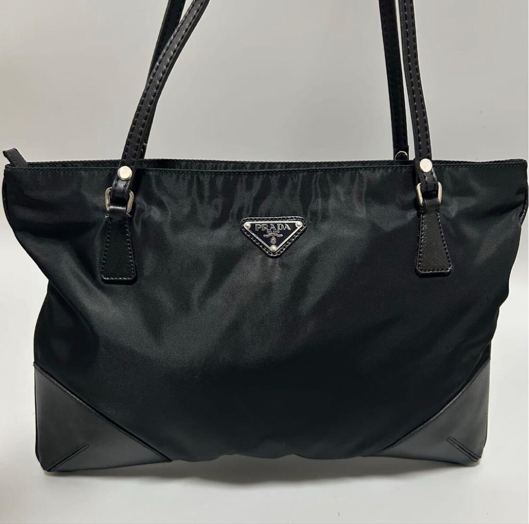バッグ PRADA archive nylon leather shoulder bag