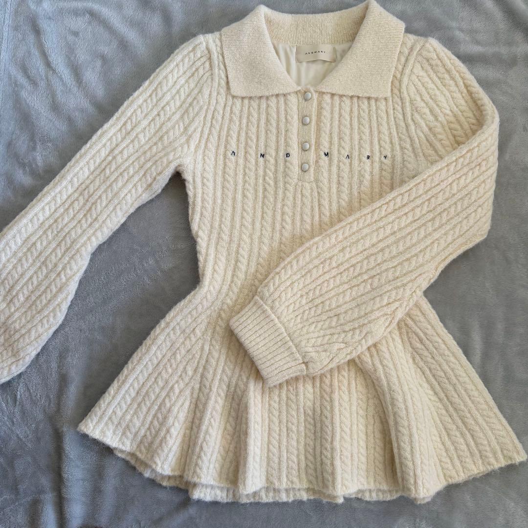 ワンピース andmary Dada cable set up ivory
