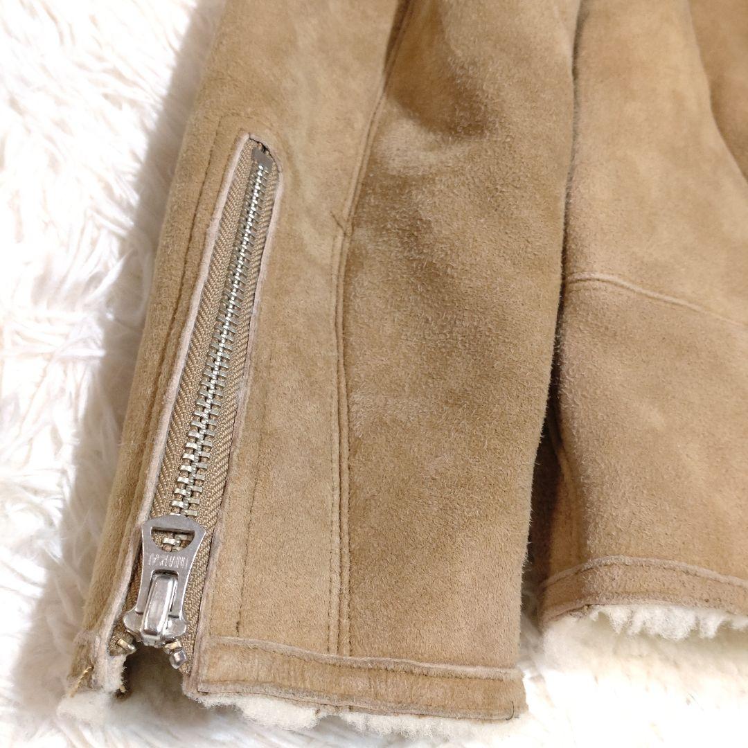 【モンブラン】リアルムートン ライダースジャケット S