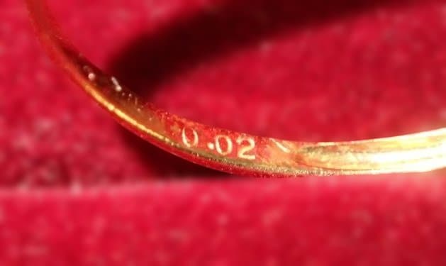 美品 K18 シトリントパーズ ダイヤ リング 13号程