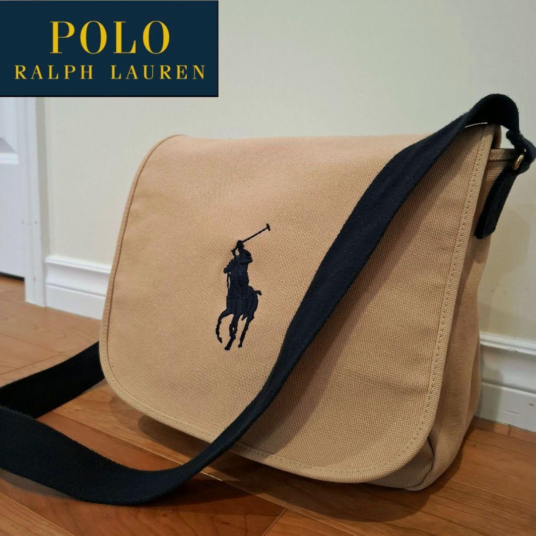 【ポロラルフローレン】ビッグポニーロゴ メッセンジャーバッグ ショルダーバッグ