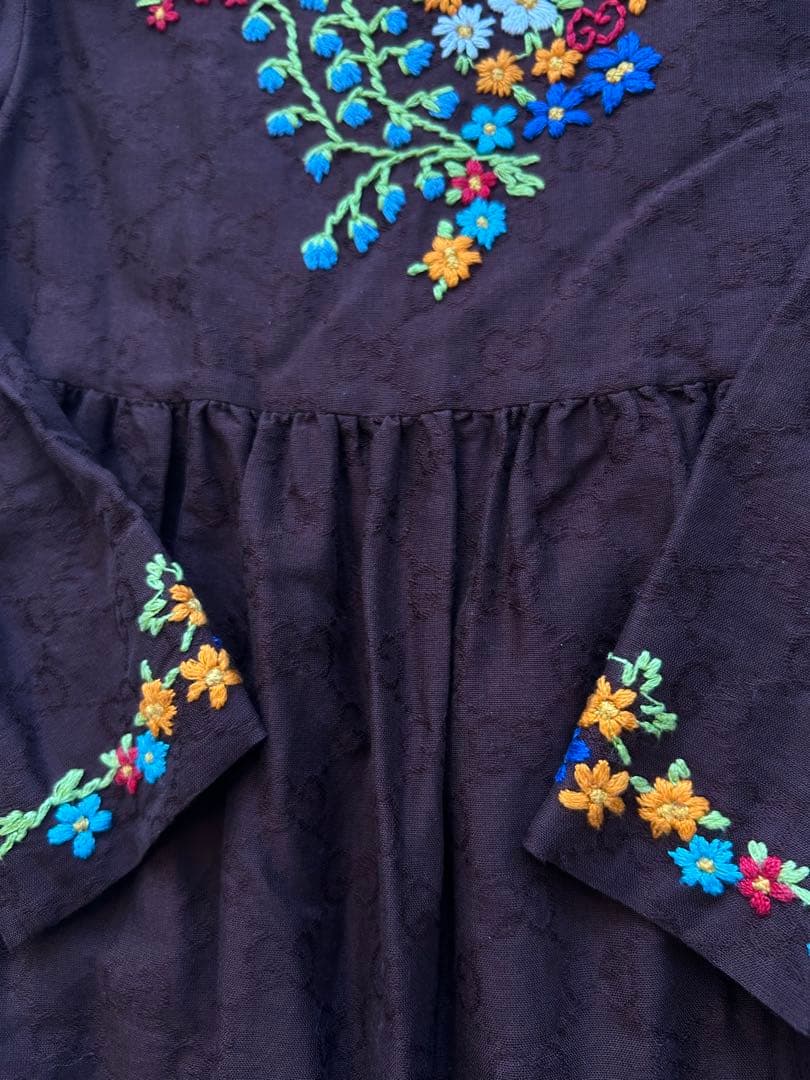 【美品】GUCCI フラワー刺繍　ワンピース