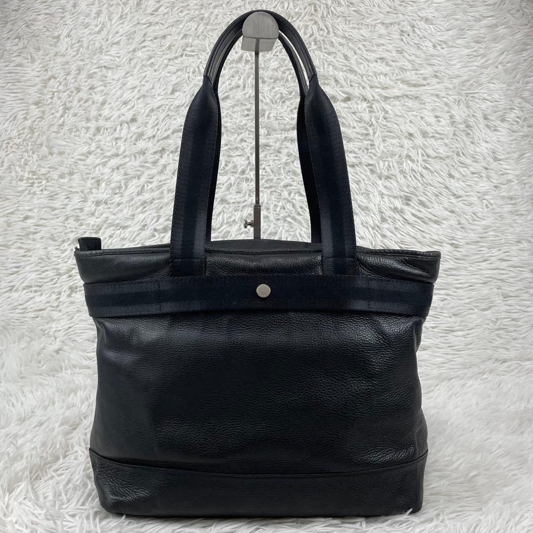 PORTER DELIGHTトートバッグ　ブラック　レザー　内カモフラ