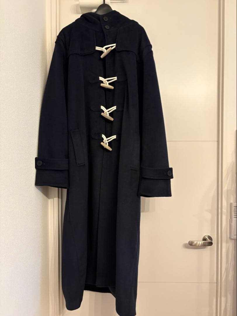 ♪♪　FEKETE フード付き　ネイビー ダッフルコート Lサイズ