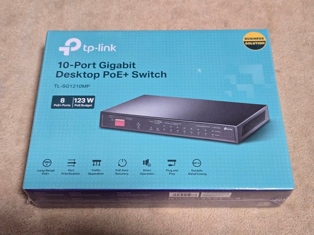 TP-Link 10ポート Gigabit PoE+ TL-SG1210MP