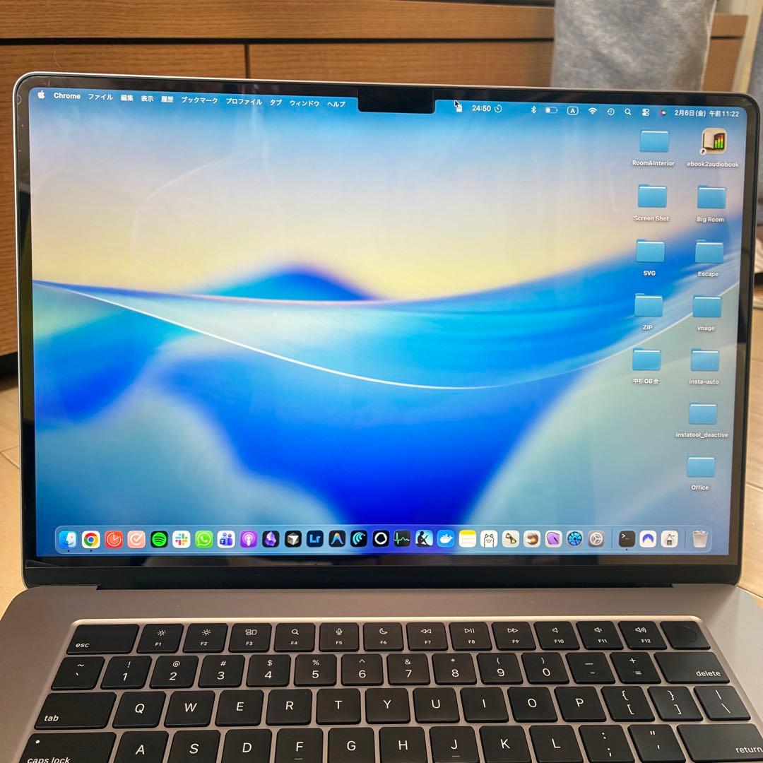 MacBook Air 15㌅M2 16GB/512GB US配列 付属品完備