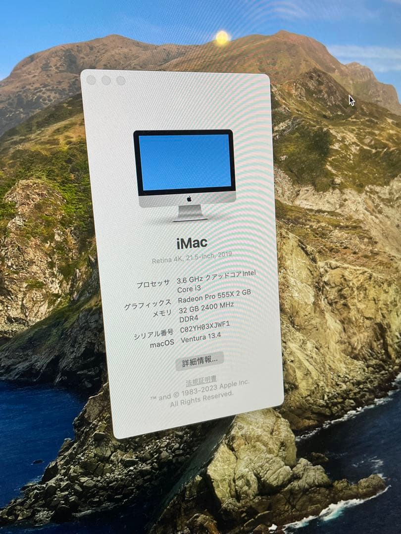 Apple iMac 2019 21.5インチ　メモリ32GB