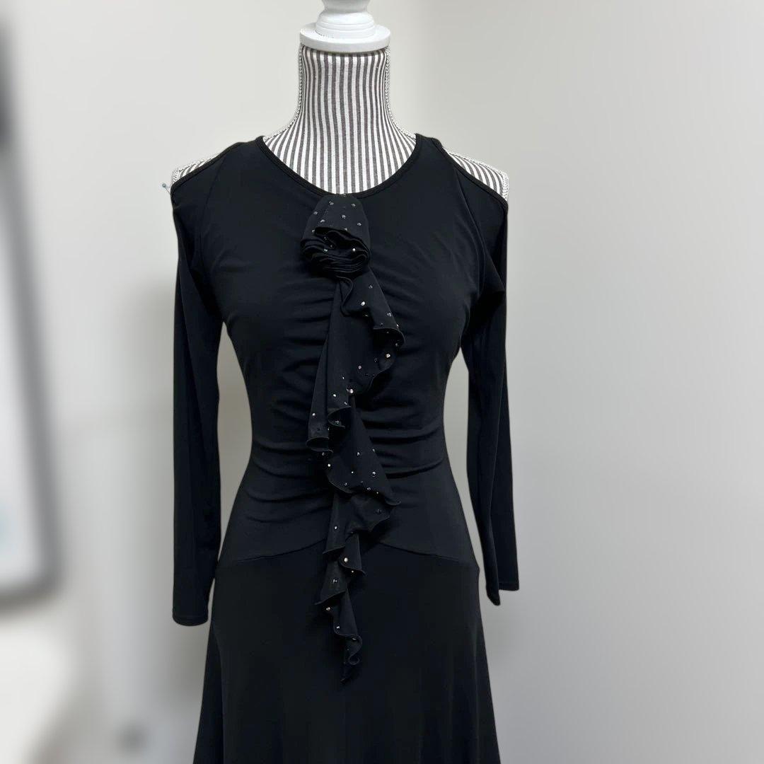 チャコット　社交ダンス　ブラックドレス　M