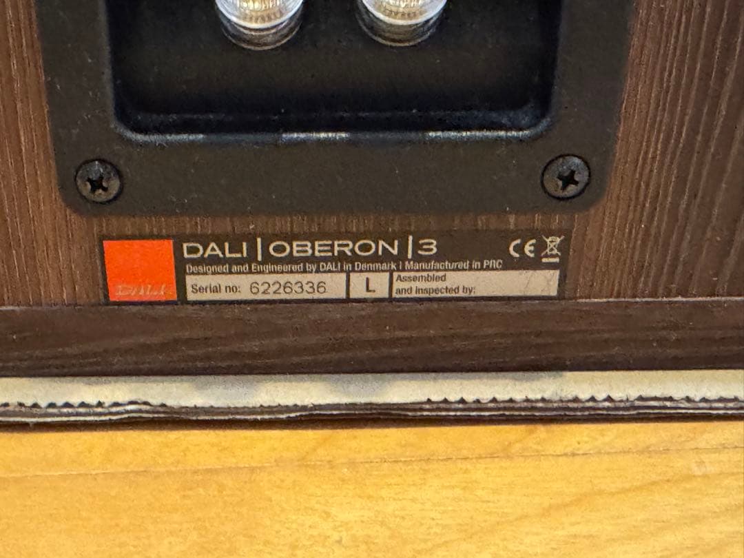 SO様　DALI OBERON3 ペア ブックシェルフスピーカー　美品