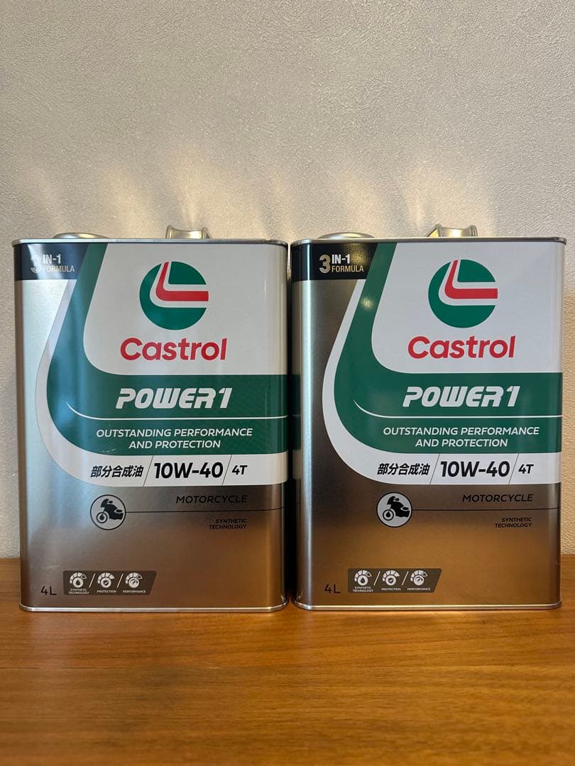 【新品8L】カストロール パワー1 4T 10W-40 4L×2缶