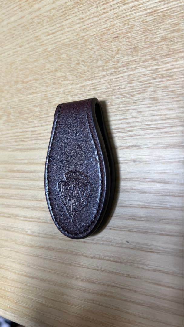 【値下げ中】ヴィンテージ_GUCCI マネークリップ レザーブラウン