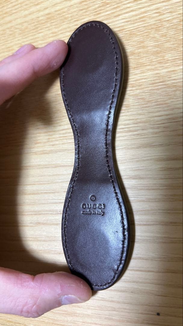 【値下げ中】ヴィンテージ_GUCCI マネークリップ レザーブラウン