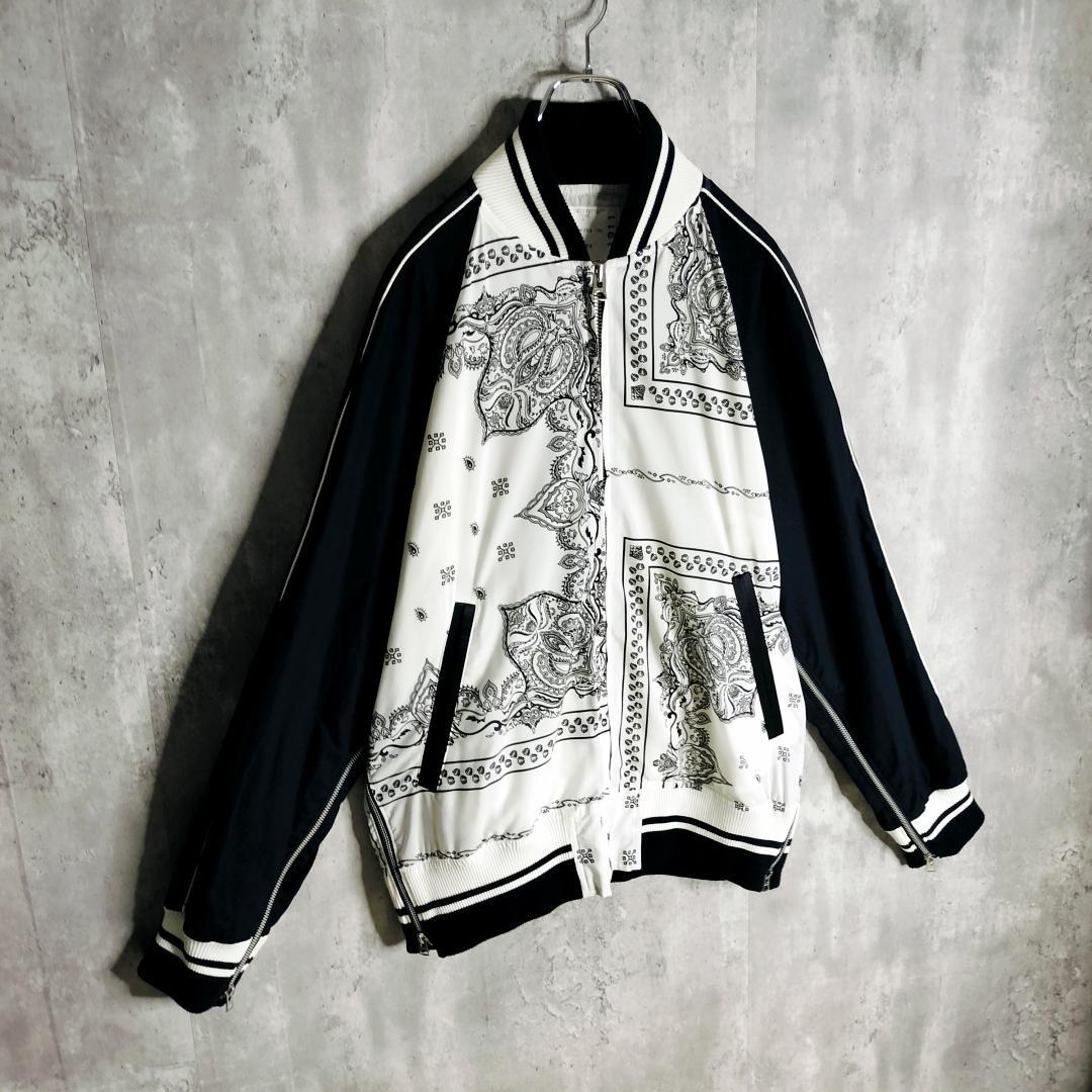 【人気・美品】sacai バンダナ 変則ジップ ボンバージャケット ペイズリー