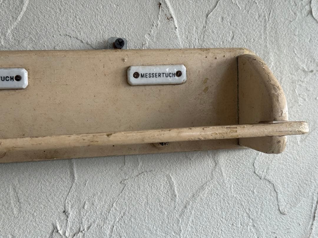 ドイツアンティーク　木製タオルハンガー　キッチンクロスホルダー　壁掛け