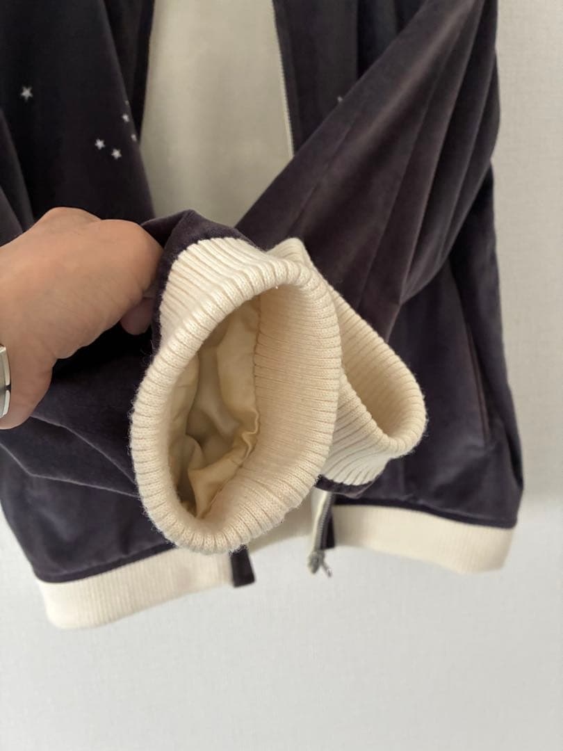 varde77 アラスカジャケット　別珍　スカジャン　スーベニア　ベトジャン濃紫