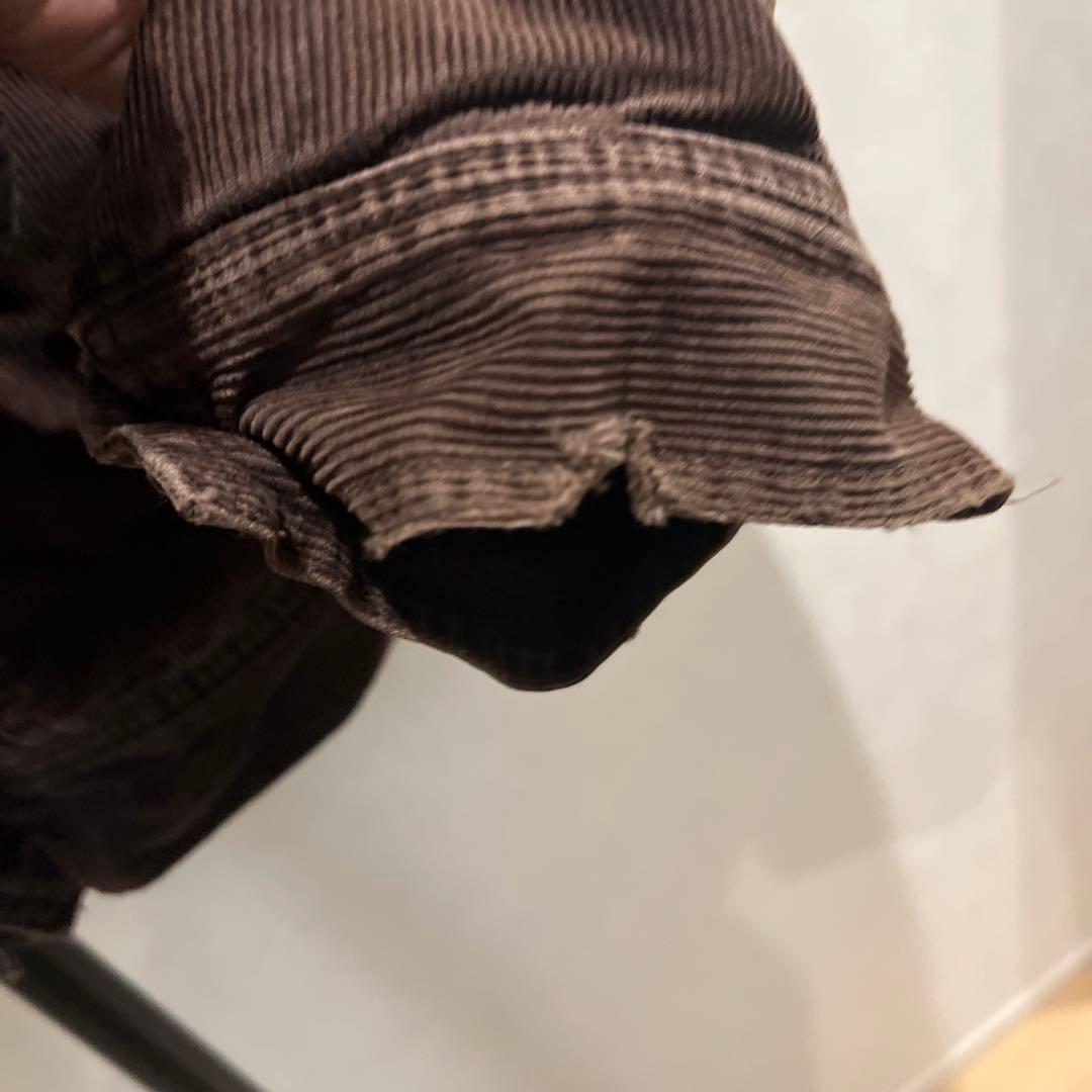 希少❗️70～80s/ジップアップブルゾン/ダメージ有/L/コーデュロイ/BRW