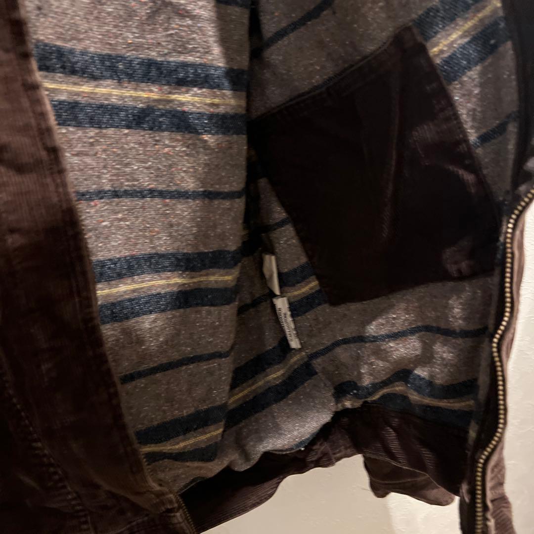 希少❗️70～80s/ジップアップブルゾン/ダメージ有/L/コーデュロイ/BRW