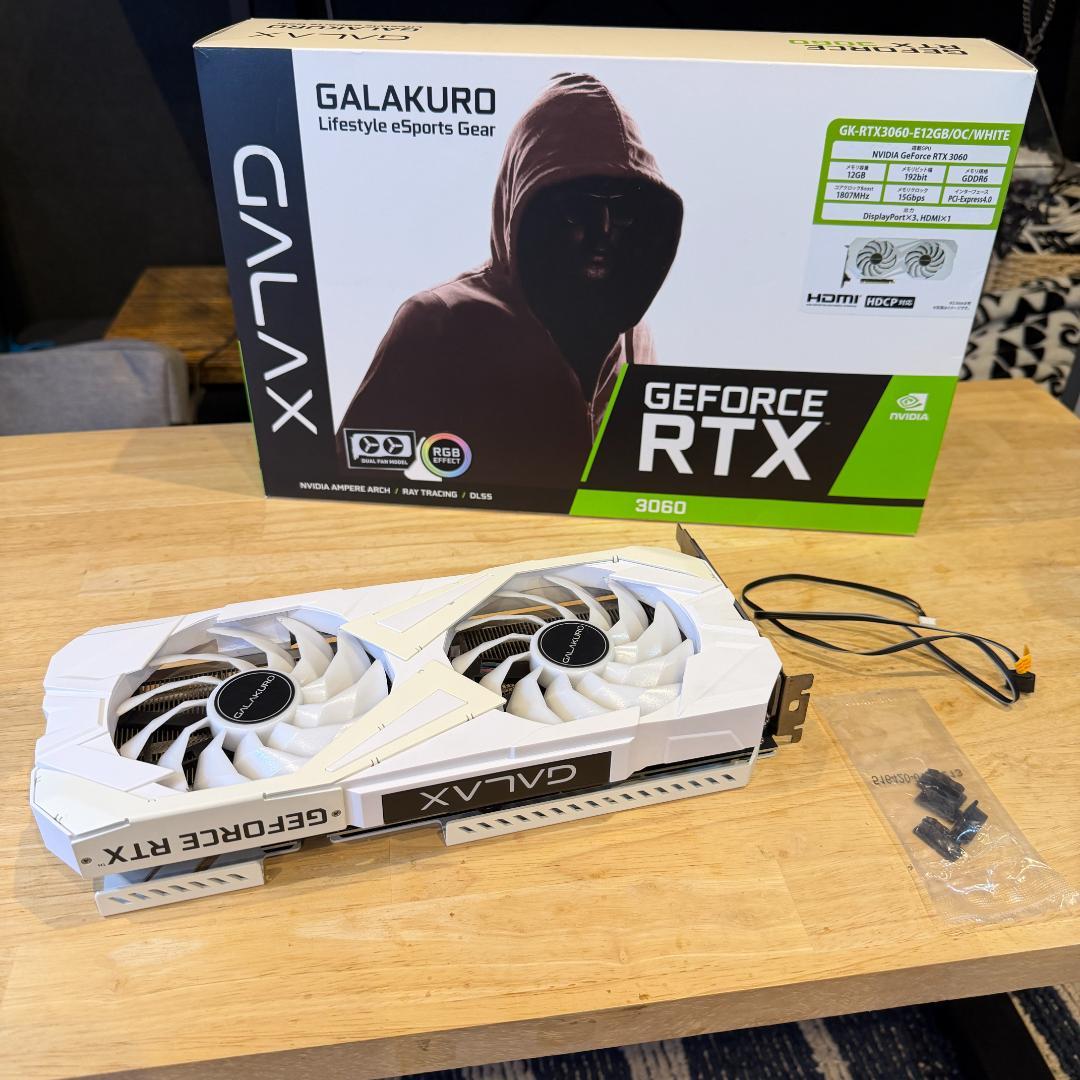 美品 GeForce RTX 3060 玄人志向 ホワイト GDDR6 12GB