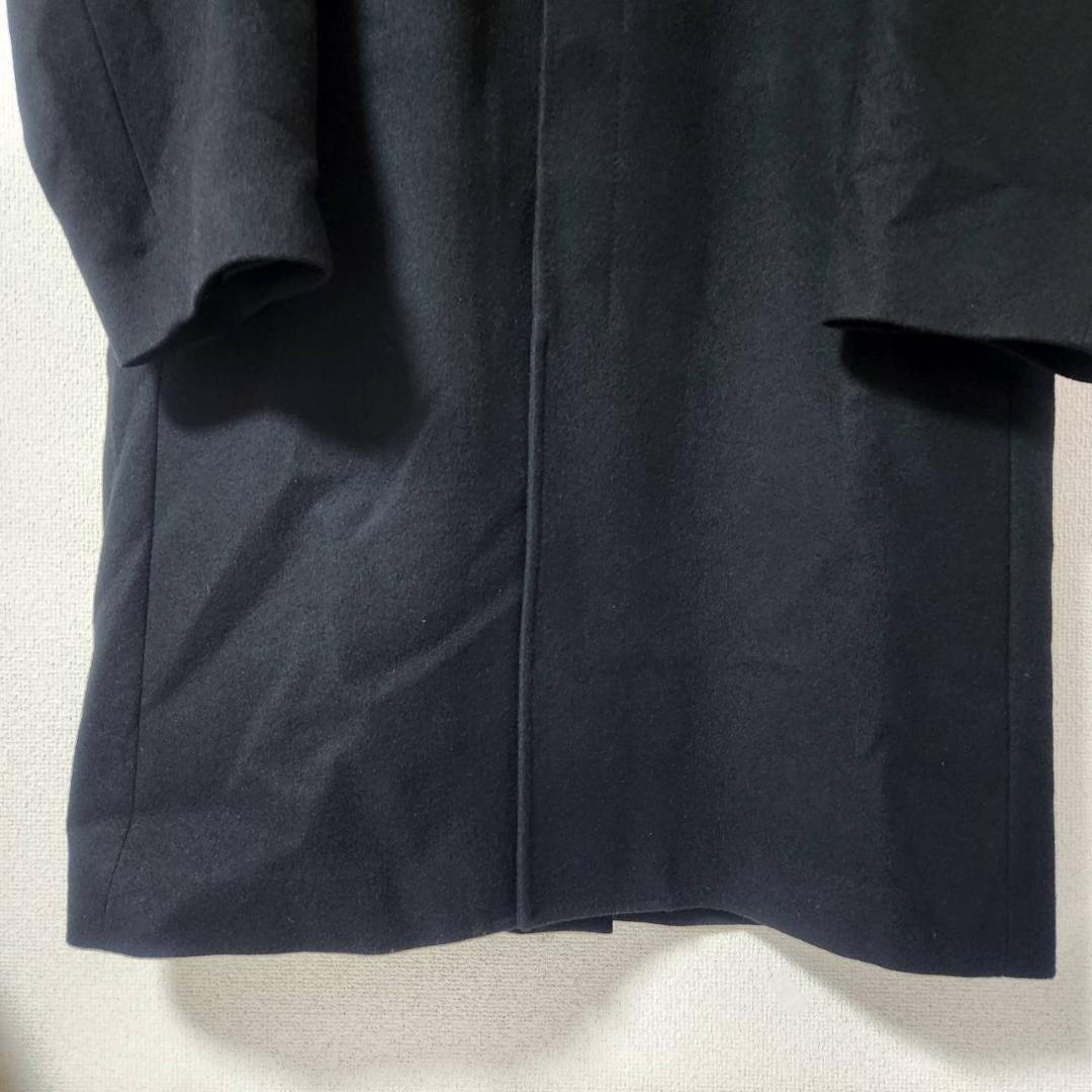 ラッドミュージシャン ロングコート チェスター S ウール ナイロン混 ブラック