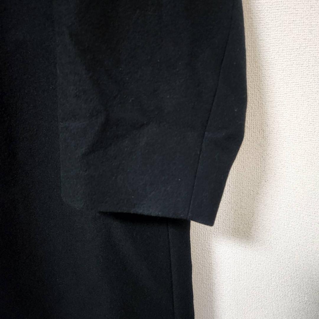 ラッドミュージシャン ロングコート チェスター S ウール ナイロン混 ブラック