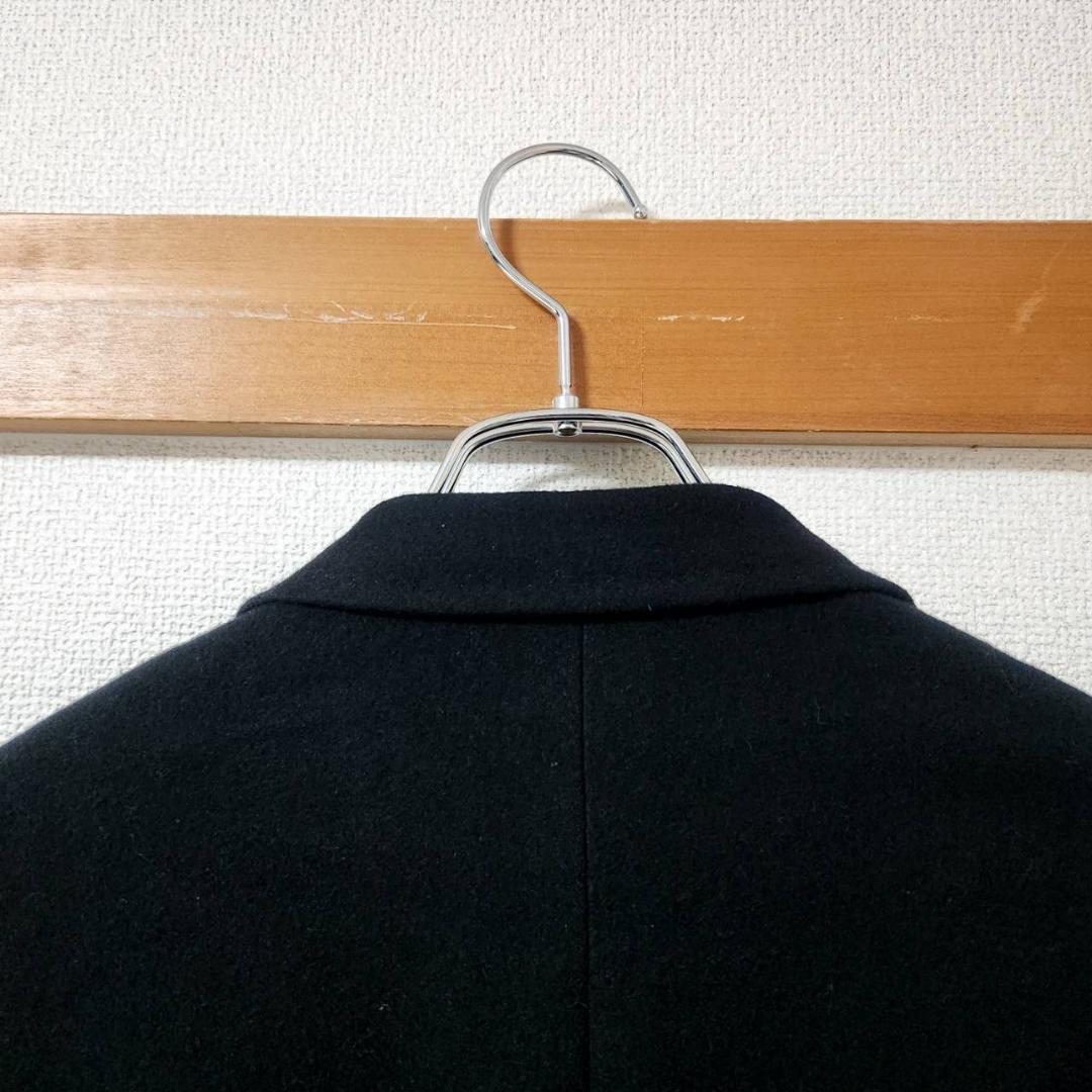 ラッドミュージシャン ロングコート チェスター S ウール ナイロン混 ブラック