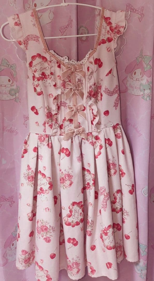 LIZLISA リズリサ テリアチェリー柄 ジャンスカ