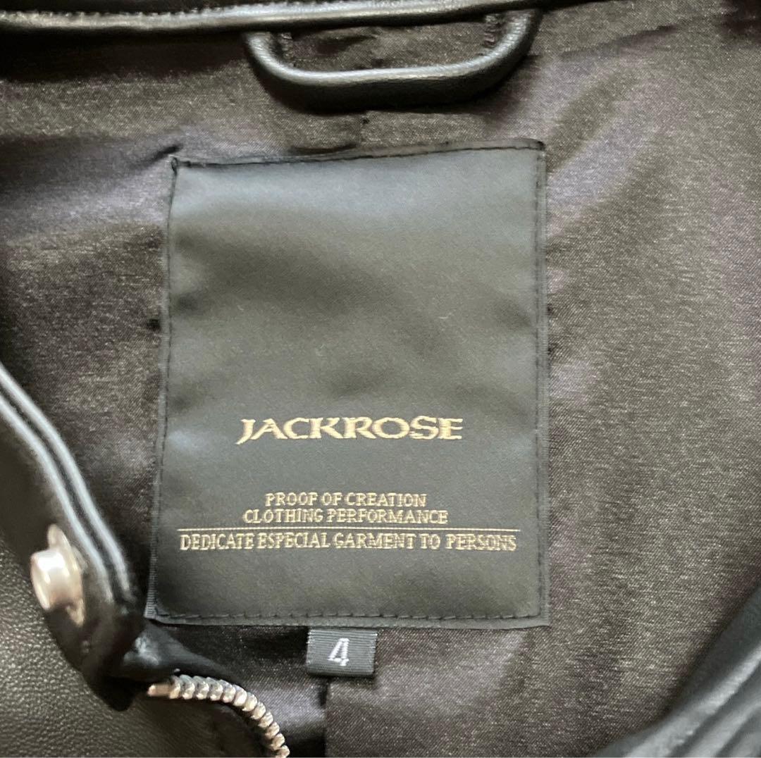 【美品】JACKROSE ジャックローズ ライダース シングル ブラック 黒