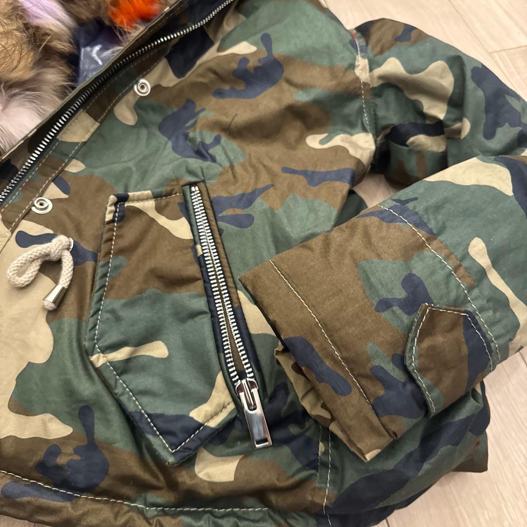専用迷彩柄ファー　ダウン　高級　M 美品