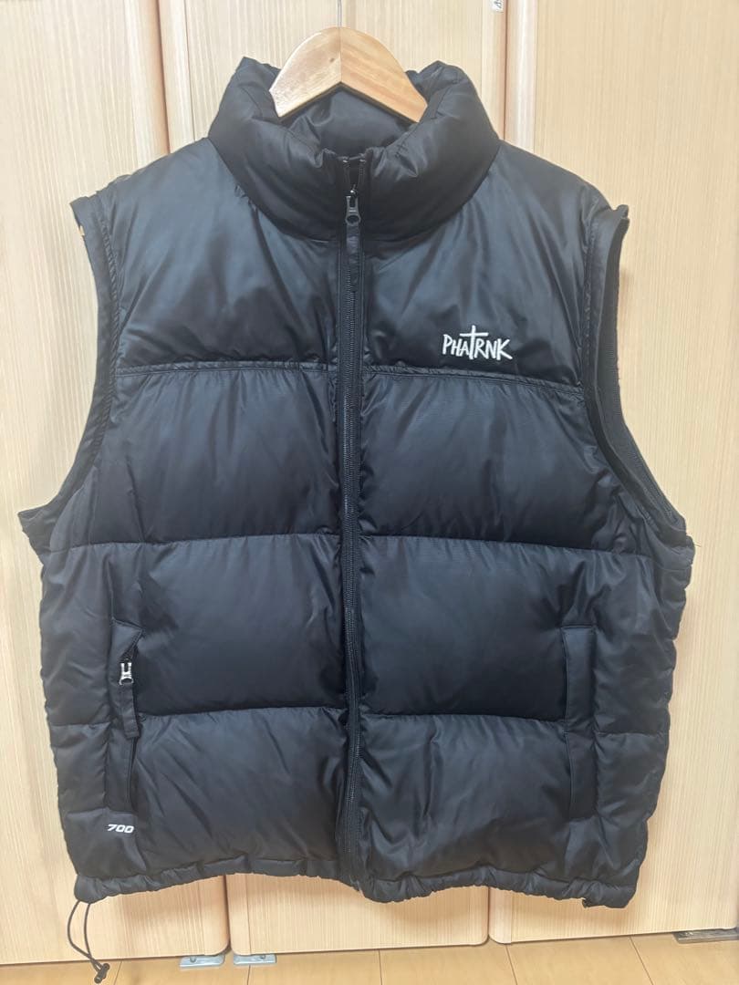 美品 PHATRNK ファットランク ダウンジャケット 2way XL 黒.
