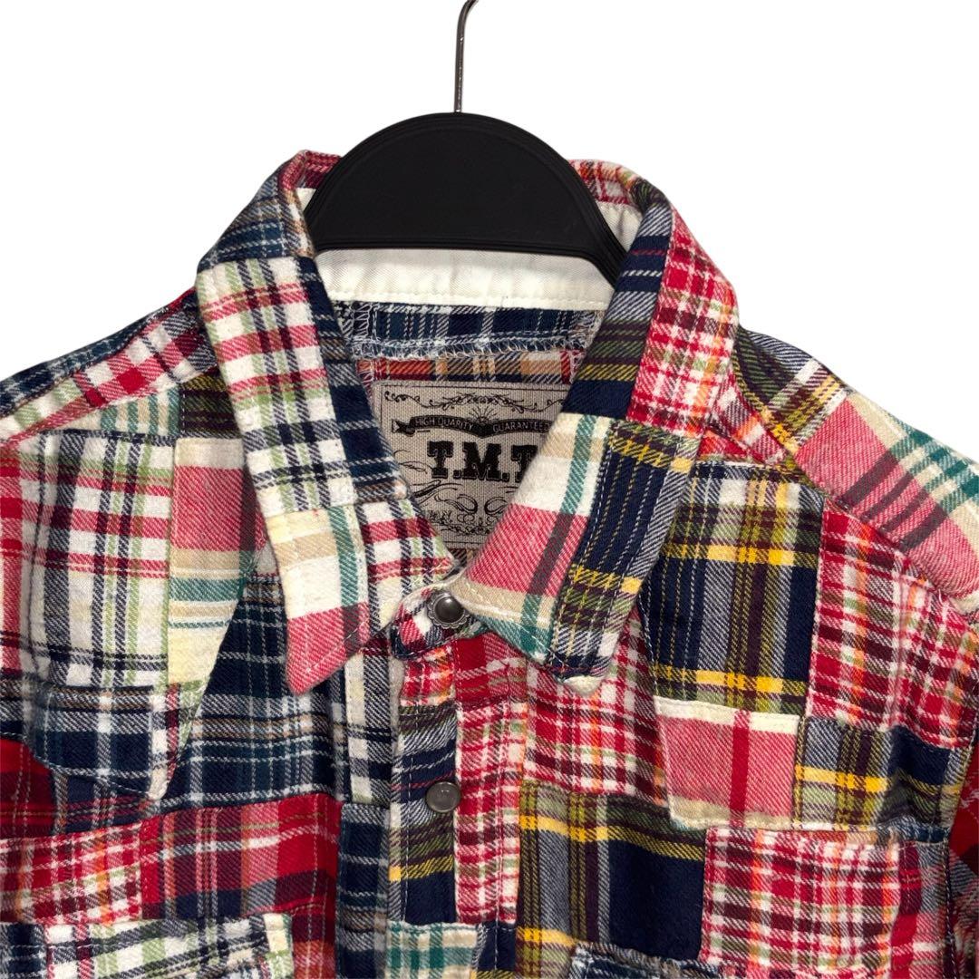 ✨新品✨ TMT ネルシャツ　チェックシャツ　レッド　Mサイズ